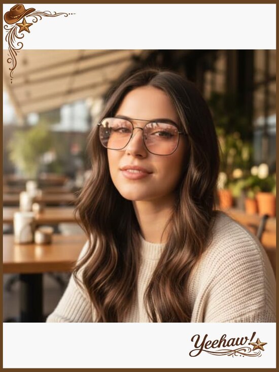Retro Aviator Square Metal Frame Sunglasses UV Protection Lightweight Unisex main image 4